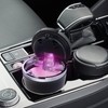 SOLARXIA Car Ashtray, Auto Ashtray with Damping Lid Purple LED