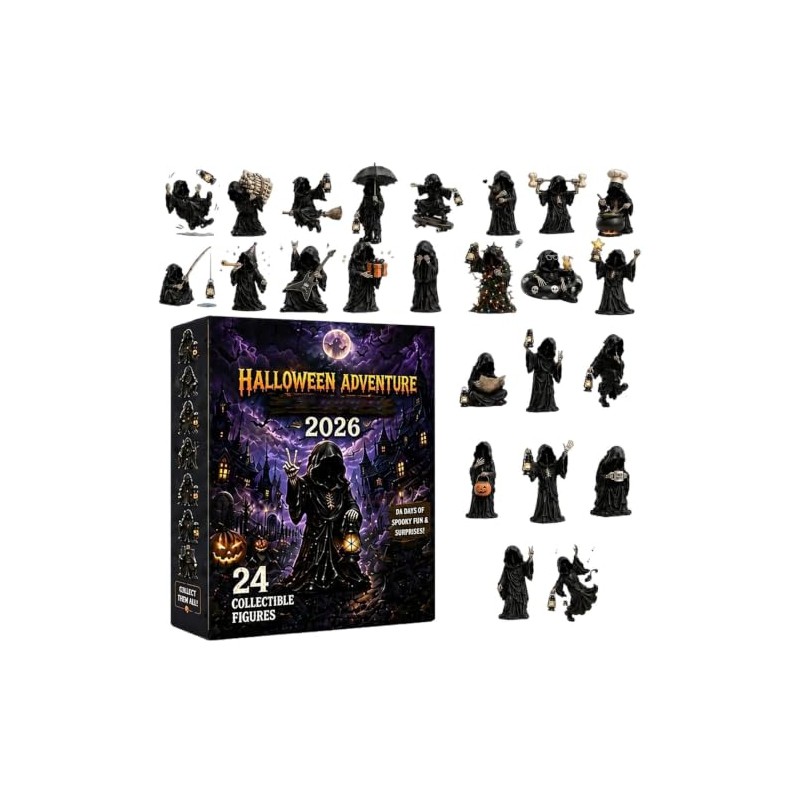 Calendario Cuenta Regresiva Halloween Con Figura Recuerdo Coleccionable