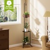 Plant Stand with Hooks Indoor Outdoor Corner Tall Plant Stand