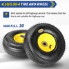 GICOOL 4.10/3.50-4 Explorer Series Rubber Tire and Wheel, with 2.25"
