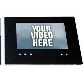 PrintAVizion Blank Black Video Brochure with 7" HD Screen and Easy to Upload Your Videos