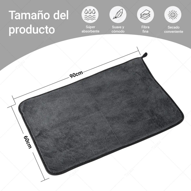 2pzs Trapo Toalla Grande Microfibra Secado Autos Paño Seco