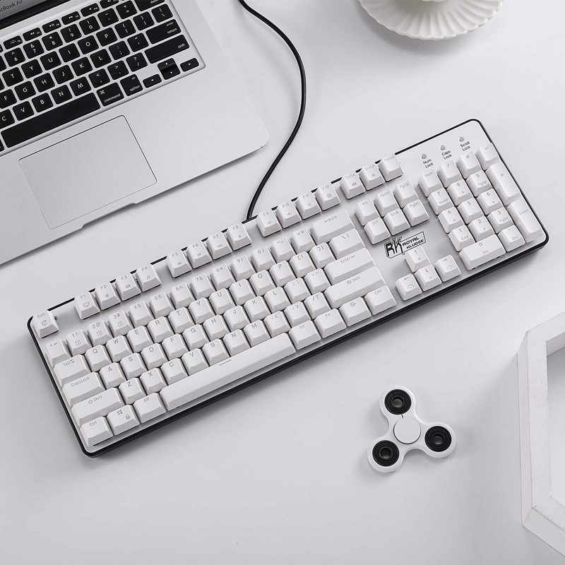 RK ROYAL KLUDGE RK920 Full Size Mechanical Keyboard, Rainbow Backlit