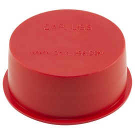 Caplugs TV-12P TV Series, Flexible Tapered Vinyl Cap & Plug, Side Pull-Tab, Red PVC Plastic, Cap OD 0.720" Plug ID 0.950", Threaded & Non-Threaded Fittings, Protective Seals, Pack of 80 (ZTV12PQ1)