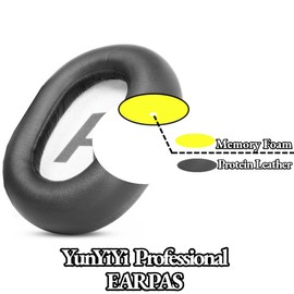 YunYiYi BackBeat Pro 2 Ear Pads Replacement Ear Cushions Compatible with Plantronics BackBeat Pro 2/Voyager 8200 UC Headphones Protein Leather Earpads/Ear Cups (Gray)