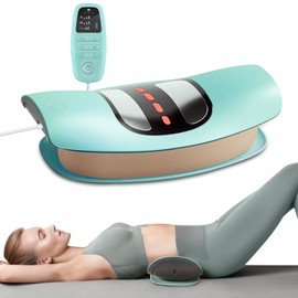 ENIPUS Back Stretcher, Multifunctional Lumbar Traction Device with Dynamic Airbag Traction, 3-Level Hot Compress, Vibration, and 7-Levels Electrotherapy