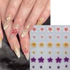 Flower Nail Art Stickers Decals 3D Self-Adhesive Flowers Nail Decals