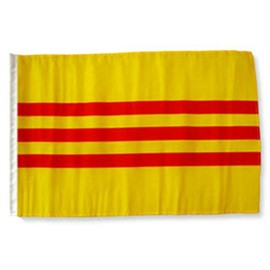 AES 12"x18" South Vietnam Sleeve Flag Boat Car Garden Premium Vivid Color and UV Fade Best Garden Outdor Resistant Canvas Header and Polyester Material Flag