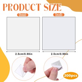 200 Pcs Mini Square Mirror Tiles 1 Inch Adhesive Small Craft Mirrors Acrylic Mirror Wall Stickers for Home Wall Table Decor Crafts DIY Projects