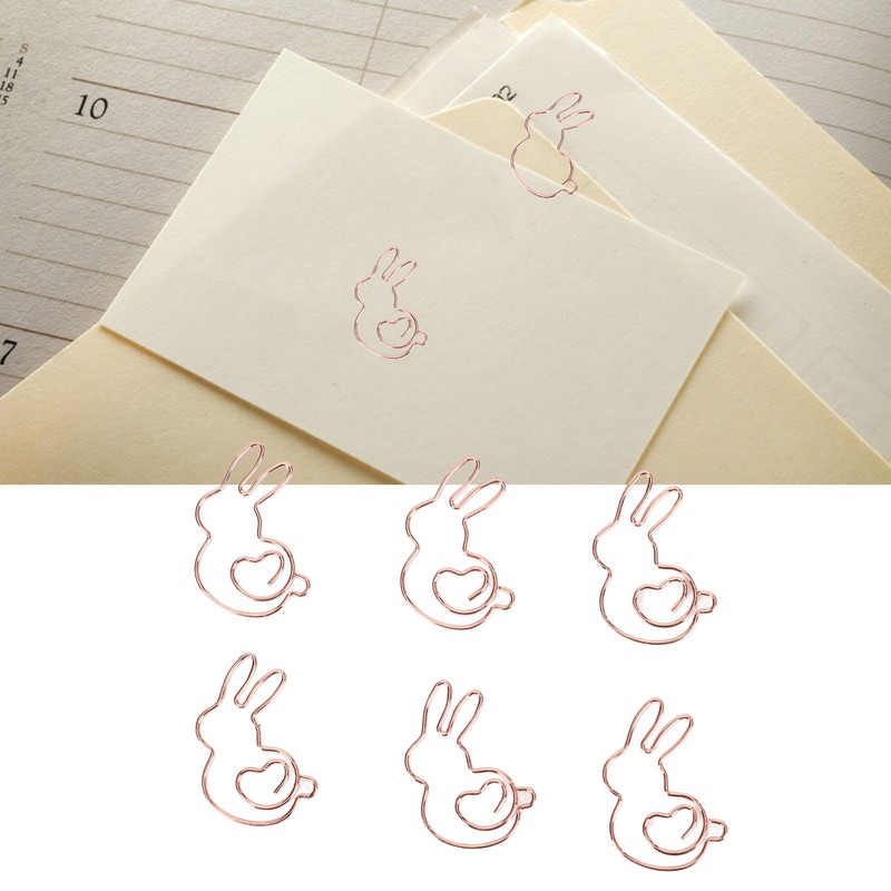 160Pcs Kids Paper Clips Bunny Style Smoothing Strong Metal Exquisite