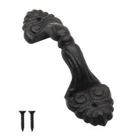 Fuxxer® Solid Rustic Door Handle Furniture Handle Drawer Handle Antique Design 210x44mm Black