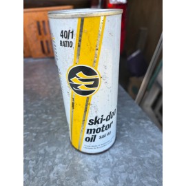 Ski-Doo Vintage NOS New Ski-Doo Motor Oil 40/1 SAE 40 - Snowmobile Two Cycle 16 oz. Can