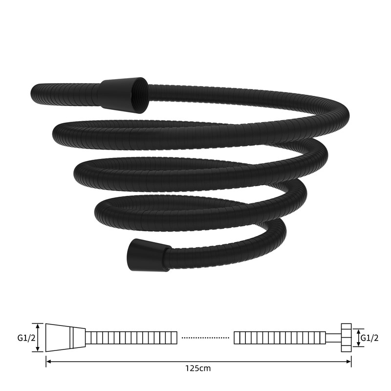 Hibbent 16mm (Outer)/10mm(Inner) Large Bore Shower Hose 1.25m -Supper Low