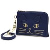 Anes #p415 Cat Embroidery Passcase, Coin Purse, Lost Prevention, Reel