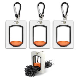 3 PCS Zip Tie Organizer - Light Plastic Cable Tie Holder for Efficient Cable Management - Reusable Zip Ties Holder for Easy and Neat Organization (Square)