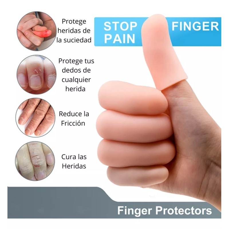 Universo en Linea Set 5pz Protectores Para Dedo Silicona Resistente