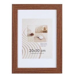 KM Foto Picture Frame Wood Plexi Acrylic Frame Square Collage Wall Decoration Poster S215: Colour: Brown | Format: 20 x 30 cm