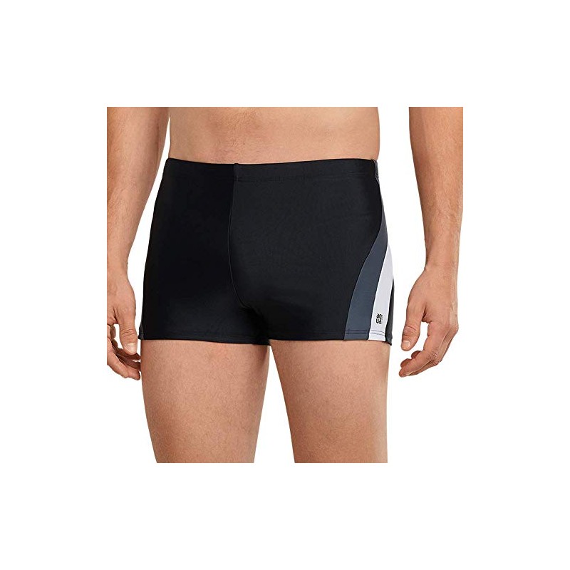 Schiesser Mens Fitted Leg Swim Trunks, black