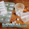 Tuuters 75 Medikamentenbecher, 30ml – bruchsicher, Schnapsbecher, Medizinbecher (Blau +