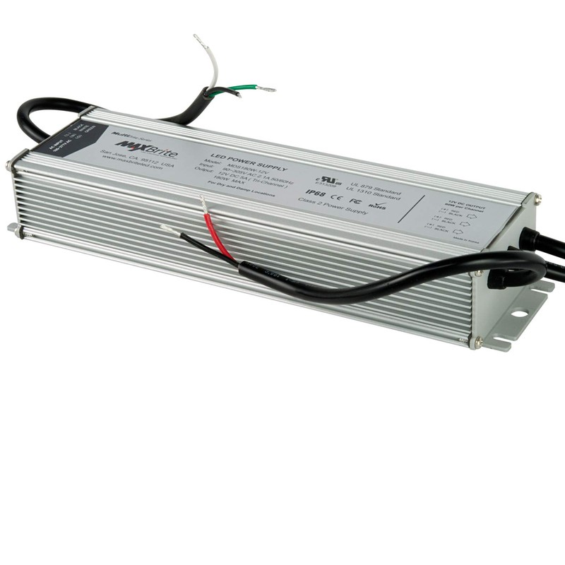 180W LED Power Supply, 12V DC Output, 90-305V AC Input,