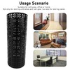 Pssopp Umbrella Holder, Large, Round, Hollow, Freestanding Metal Umbrella Holder
