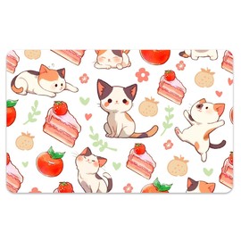 Peacoblue Credit Debit Card Skin Sticker Cover Cute Cats and Desserts, Waterproof Scratch-Resistant and Attractive Card Decal Custom 4 Styles for Credit, Debit, Transportation Card