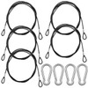 5 Pack 40 Inch(100cm) Safety Stainless Steel Tethers with 4