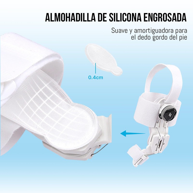 Corrector de Juanetes Ortopédico Ajustable de 1 pieza, Ferula Corrector
