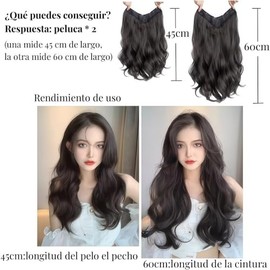 Extensiones Clip Invisible Onduladas, Juego de 2 Piezas (45cm y 60cm)