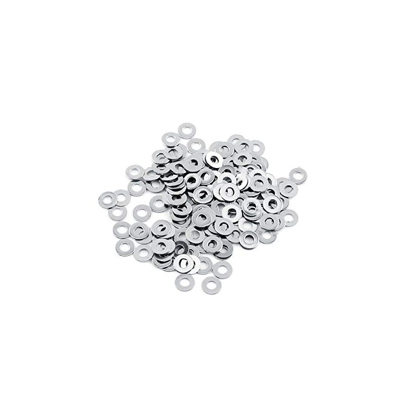 Flat washers, 100 pieces, M3 stainless steel flat washers, washer