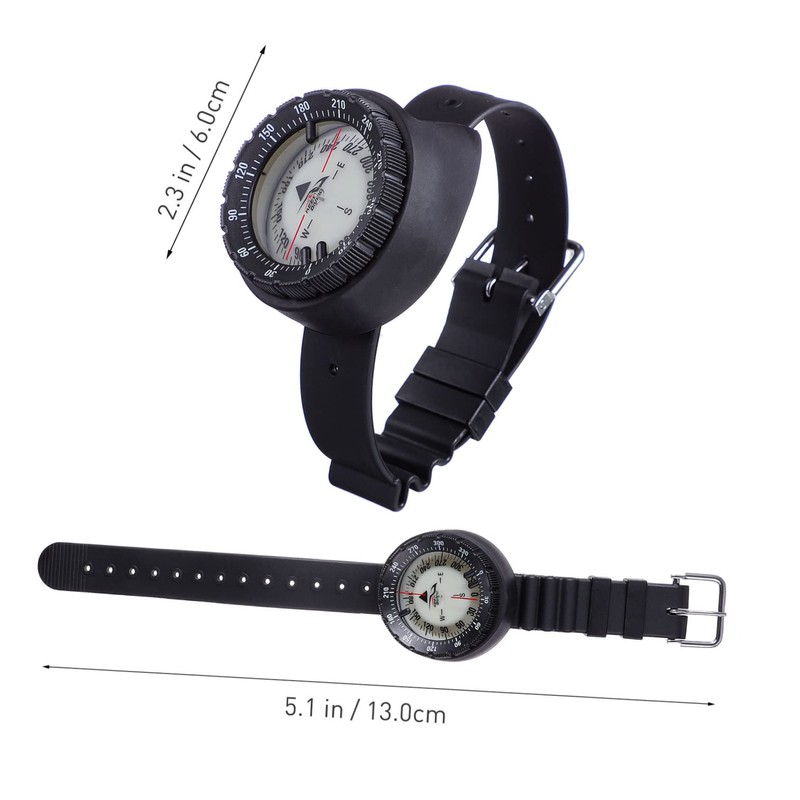 Kisangel 1pc Compass Watch Strap Portable Camping Compass for Outdoor