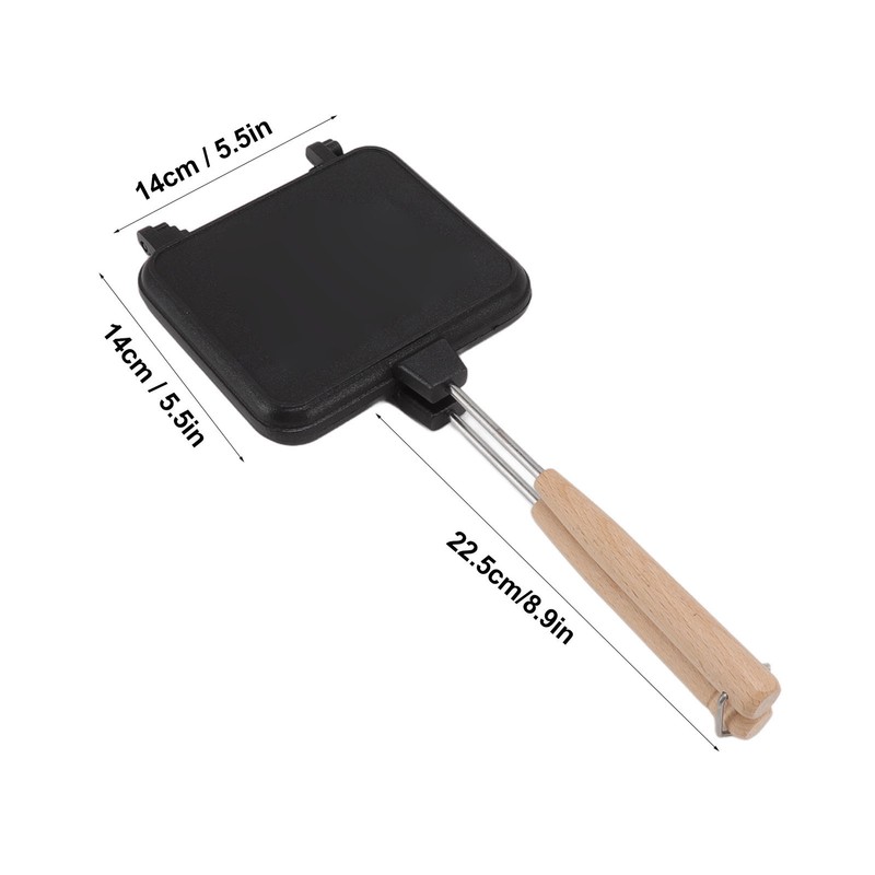 Double Sided Frying Pan Aluminum Alloy Sandwich Cooking Pan with
