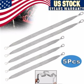 Gearzaar 5PCS Universal Car Engine Ground Strap 3x10"+2x13" Braided Tinned Copper Cable