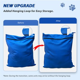 Pet Laundry Bag | Pet Laundry Bags for Washing Machine – Durable Pet Hair Filter Bag with YKK Zip, Large Capacity Hair Catcher for Dog, Cat & Horse, Prevents Hair Clogging (Blue, L)