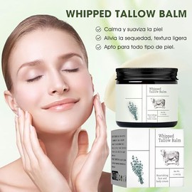 2PCS Cebo de Res para La Cara, Crema de Calendula Facial, Hidratacin Suave, Sebo de Res Rostro Cuerpohidratante, Cuidado de La Piel Profundamente...  