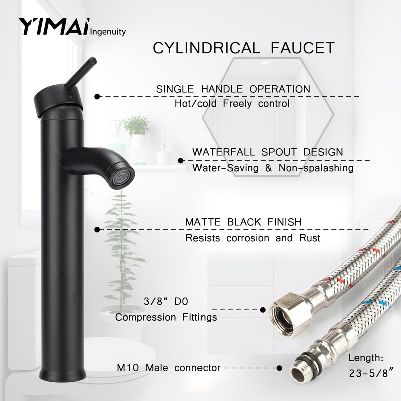 YIMAI Ingenuity Design Vessel Sink Bathroom Sink above counter Small