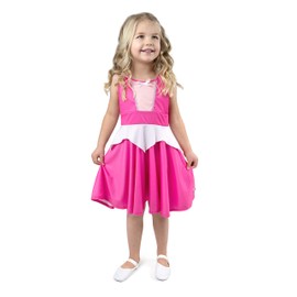 Little Adventures Sleeping Beauty Pink Princess Twirl Dress (X-Small Size 2) - Machine Washable Child Pretend Play and Party Dress with No Glitter