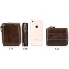 Genuine Leather Men Wallet Zipper RFID Blocking Vintage Bifold Wallets