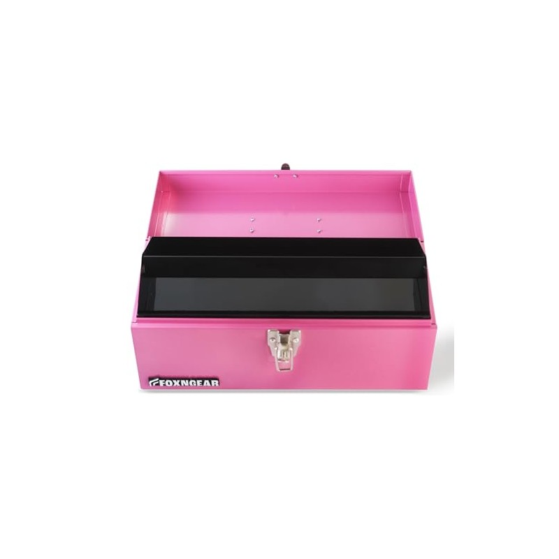 16" Portable Steel Heavy-duty Tool Box 18-Gauge with Metal Latch