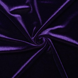 Pico Textiles 1 Yard - Purple Stretch Velvet Fabric - Sold by The Yard - Variety of Colors - Ideal for Sewing Apparel, Dresses, Skirts, Costume and Craft