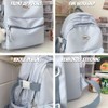 BILIPOPX Kawaii Backpack with Cute Accessories Aesthetic 15.6 Inch Laptop