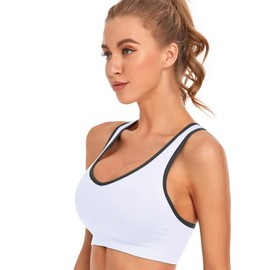 GXXGE Padded Racerback Sports Bras for Women High Impact Workout Yoga Gym Activewear Fitness Bra