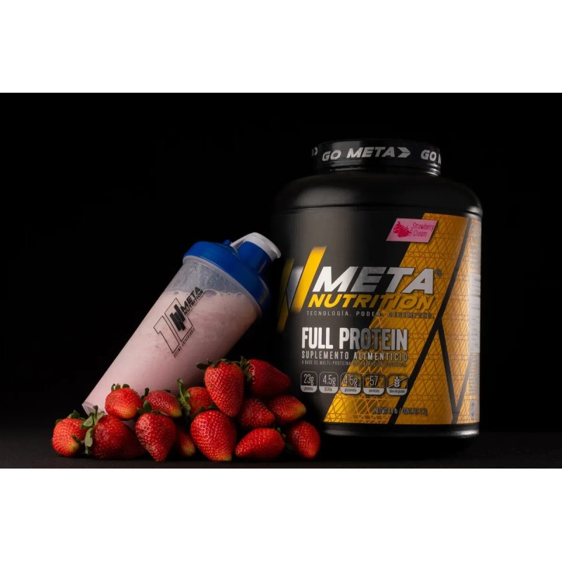 Suplemento Polvo Meta Nutrition Full Protein Proteína Sabor Fresa Crema