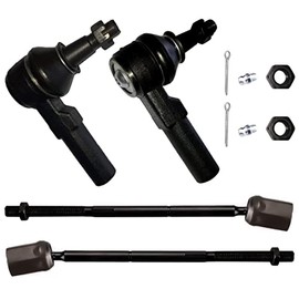 DJGAA Inner Outer Tie Rod End for Ford Taurus 1996 1997 1998 1999 2000 2001 2002 2003 2004 2005 2006 2007 Outer Tie Rod End Inner Set for Mercury Sable 1996-2005 Inner Tie Rod Ends Outer 4pc Kit