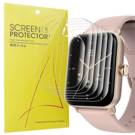 Blueshaweu Screen Protector Compatible with Hama Smartwatch 1.65 Inch 6010, HD Clear Flexible TPU Screen Protector [Pack of 6] Compatible with Hama 6010 Smartwatch (Transparent)