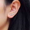 Iaceble Boho Crystal Ear Climber Earrings Cz Ear Cuff Climber