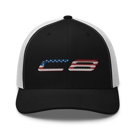 JG Infinite 2022 Corvette C8 American Flag Patriotic Hat Black/White
