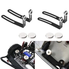 4pcs RC Car Shell Body Mount Metal L Bracket with Magnet for 1:10 RC Crawler Car