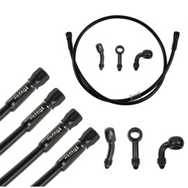 Fireyouracing Motorcycle Brake Hose, Hydraulic Hose, Brake Line: Flexible 400-2400mm Length, Braided AN3 Hydraulic Hose, for ATV, Dirt Pit and Racing Motorcycles (1000mm)