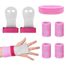 DOMOKO Juego de Muñequeras de Gimnasia para Niñas y Jóvenes, Protectores de Palma, Calleras de Gimnasia, Accesorios Deportivos para Entrenamiento y Ejercicio